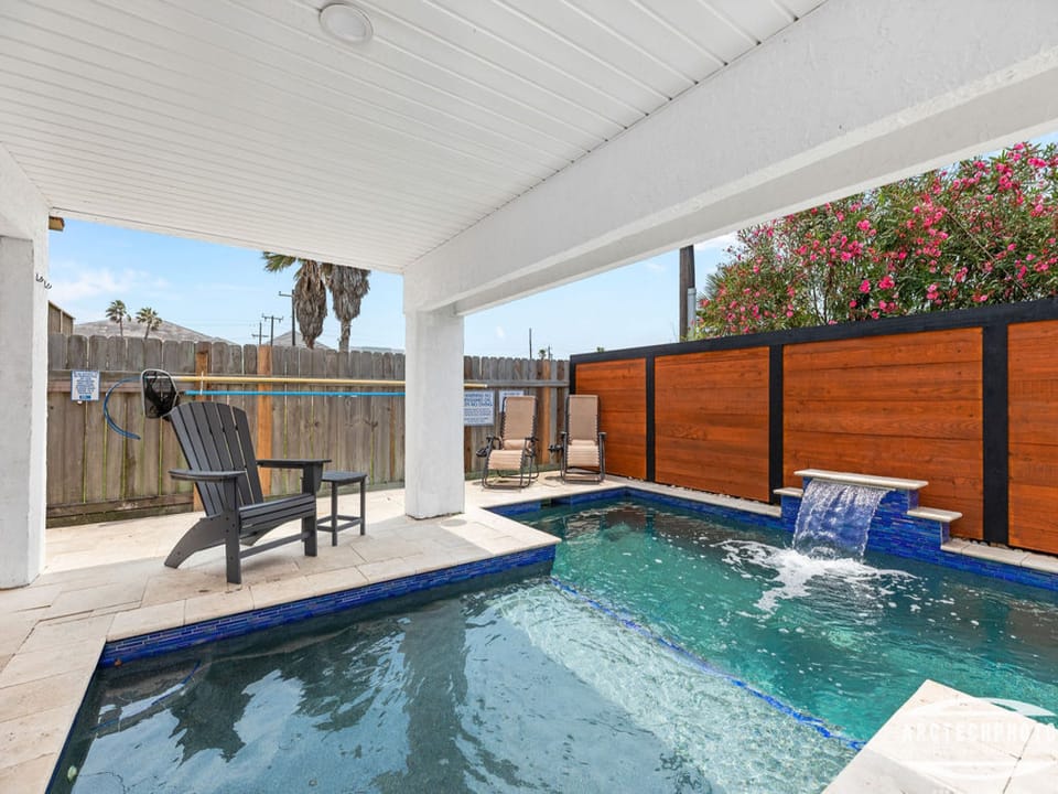 Sparkling Private Pool with Waterfall Feature