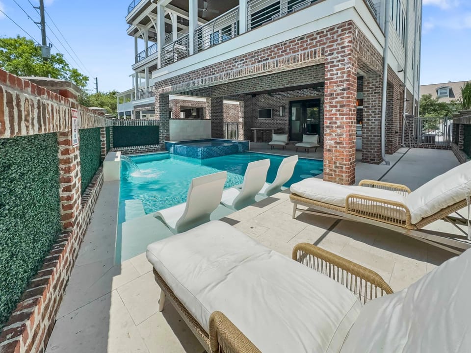 Summerwind | Heated Pool | Lounging Area | 1st Floor