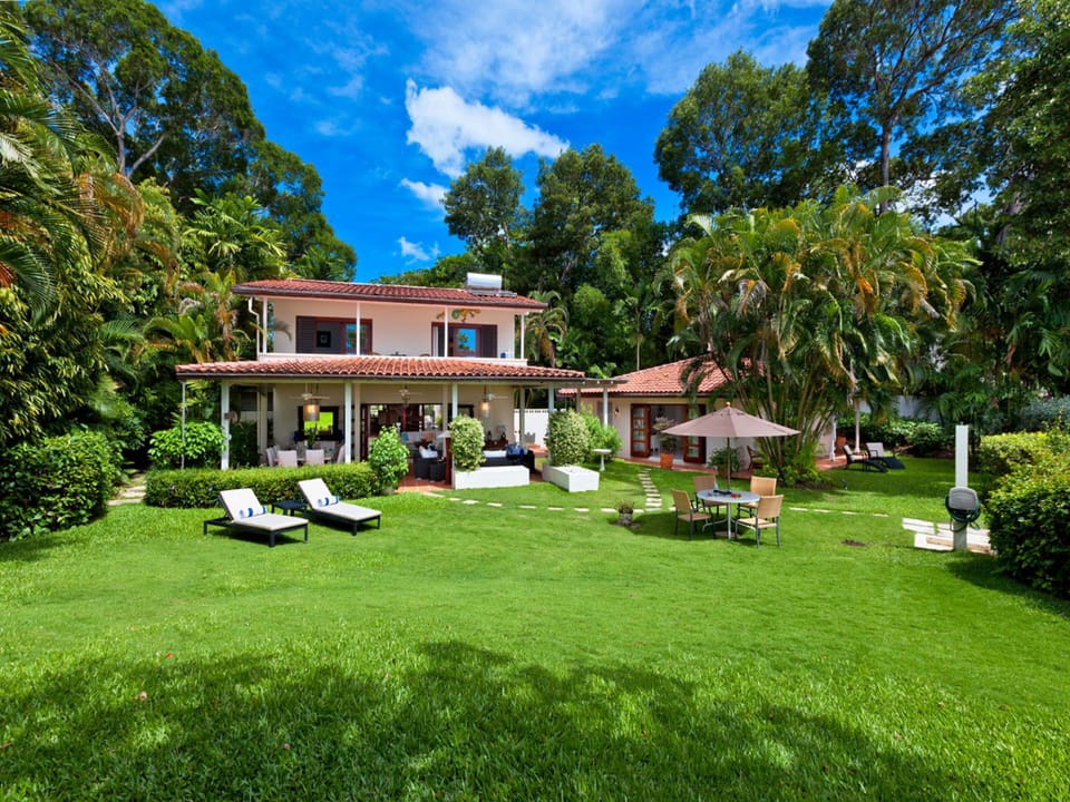 View of Church Point 4 from the large and private tropical garden