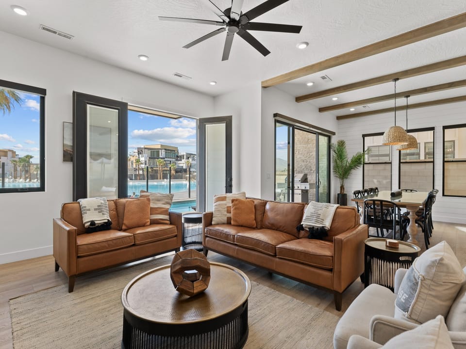 Living Room with Lagoon Views