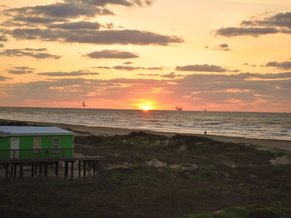 Watch the sunrise from the private patio of #231