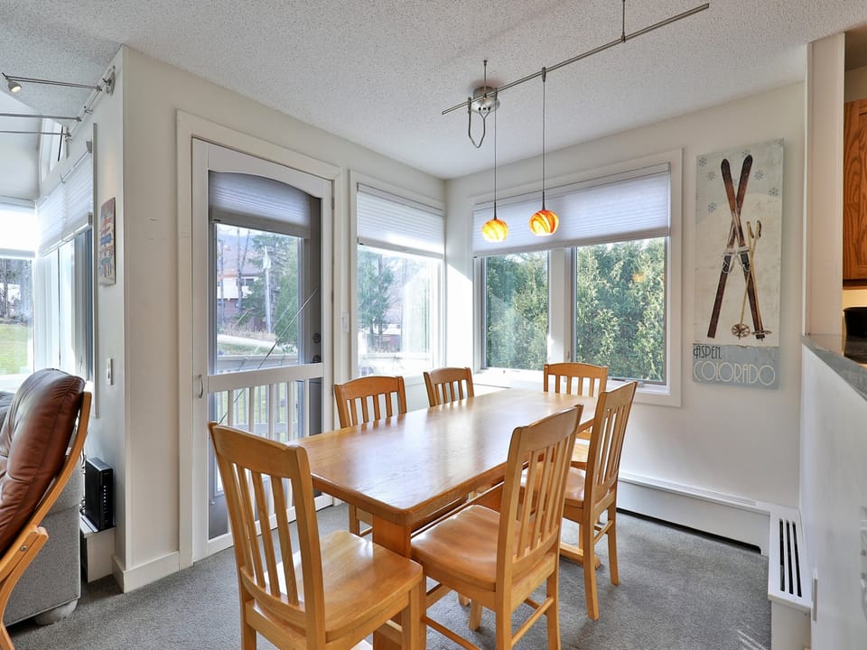 The dining area