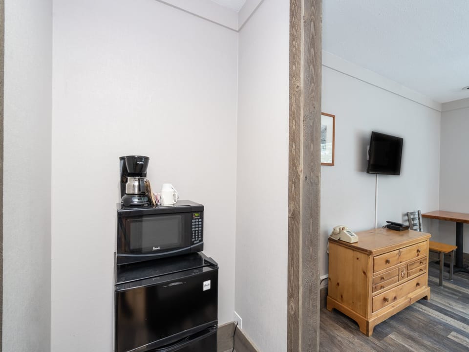 Mini Fridge, Microwave & Coffee Maker