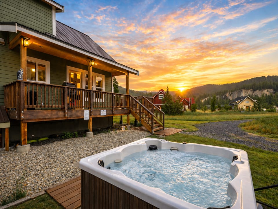 Enjoy a quiet mountain soak with peaceful valley views