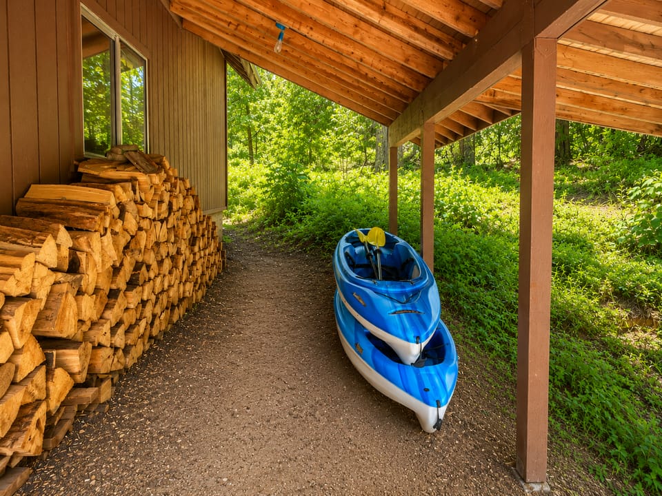 Kayaks available for guest use