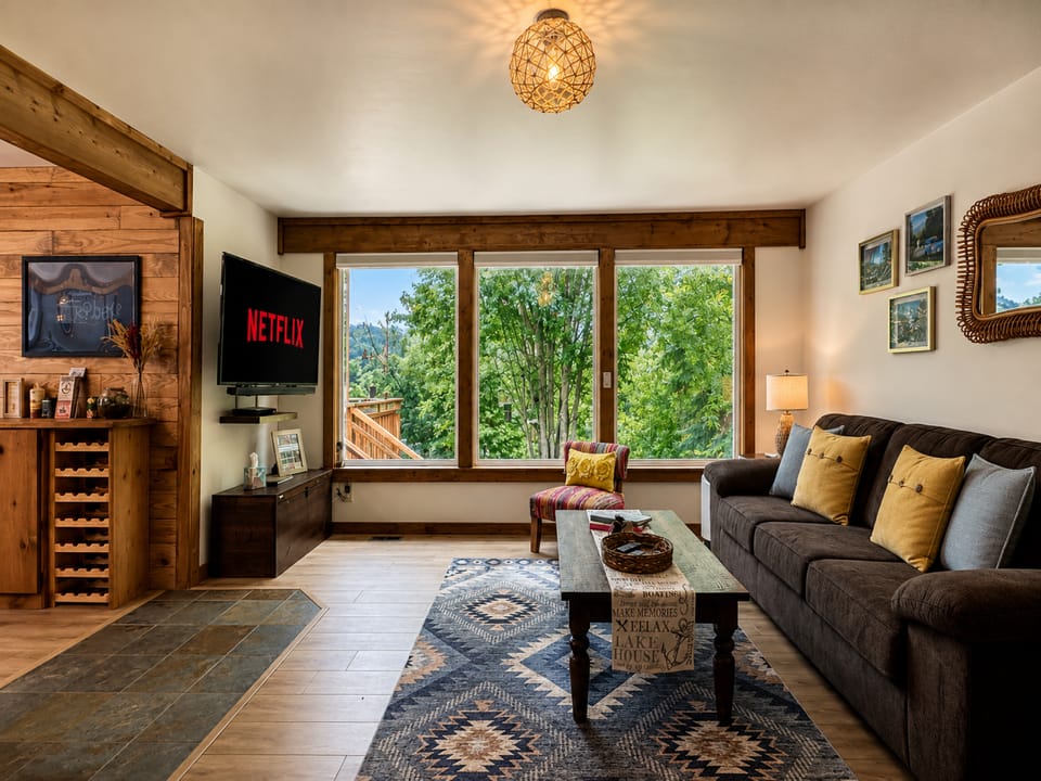 Living Room with Picture Windows