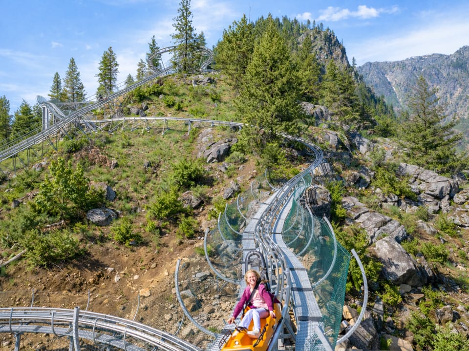 Alpine Coaster Overlooks The Village!