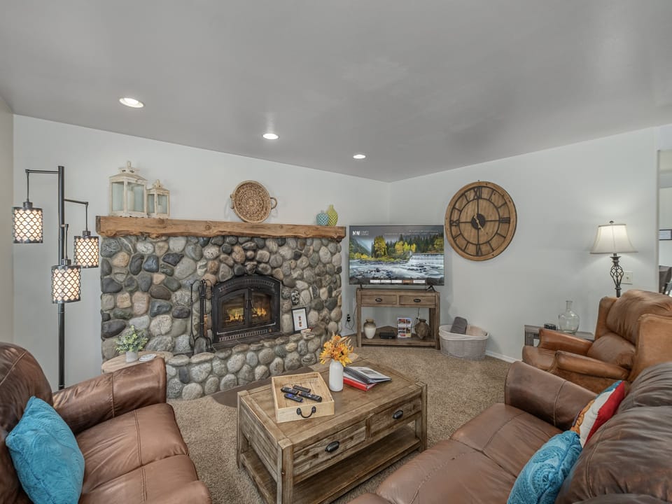 Wood fireplace for those crispy evenings