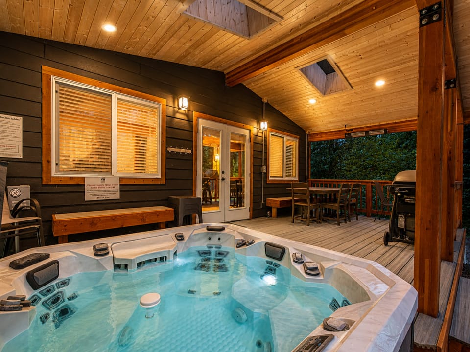 Private Covered Hot Tub