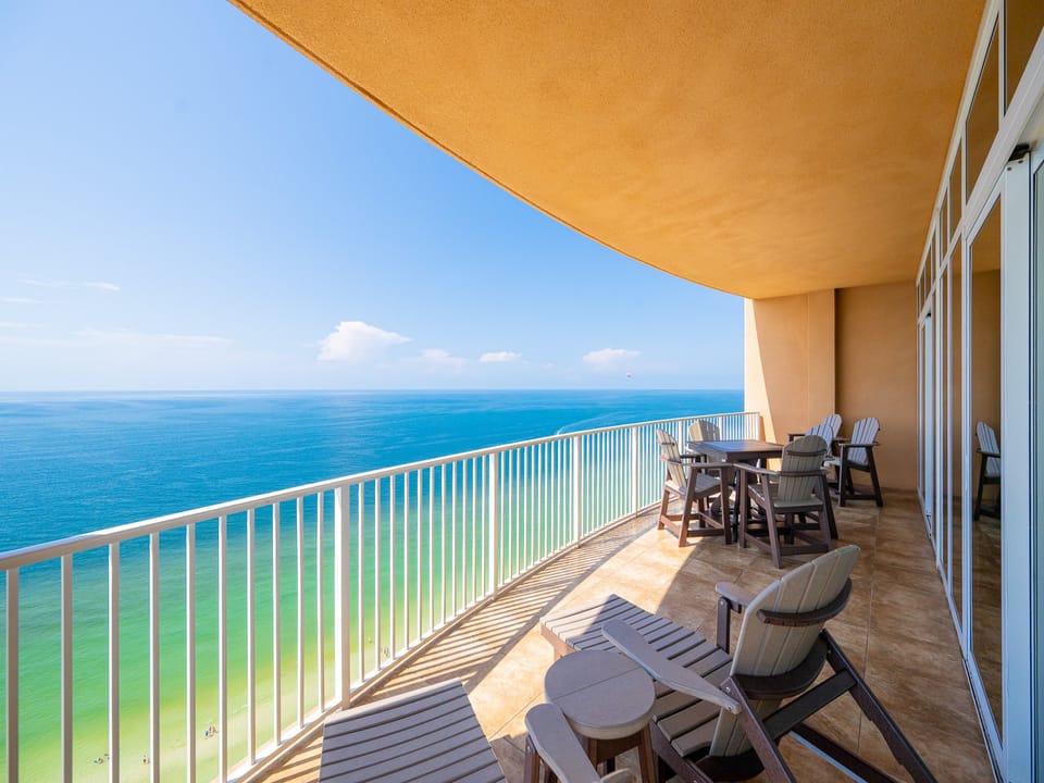 Relax on your balcony as distant calls of seagulls mingle with the rhythmic splash of rolling surf