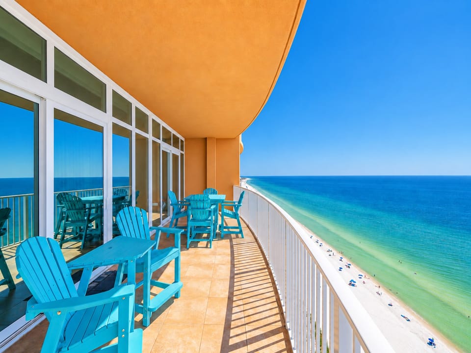 Enjoy breathtaking views from the balcony, featuring a table and chairs perfect for morning coffee or evening relaxation