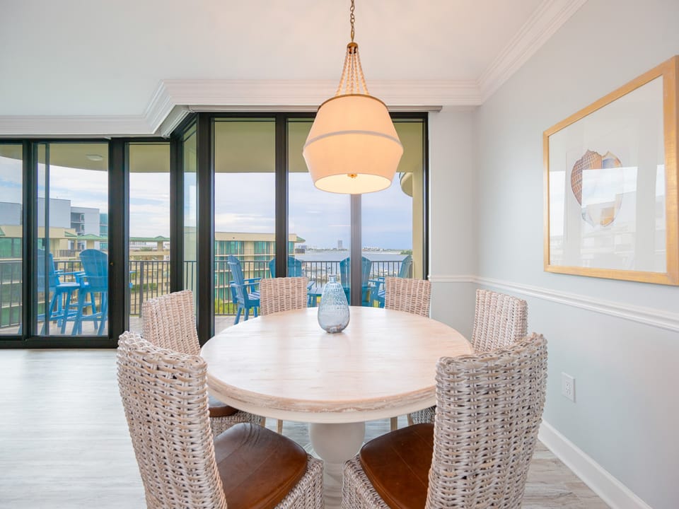 Dine in the inviting space, basking in the coastal light as you enjoy memorable moments