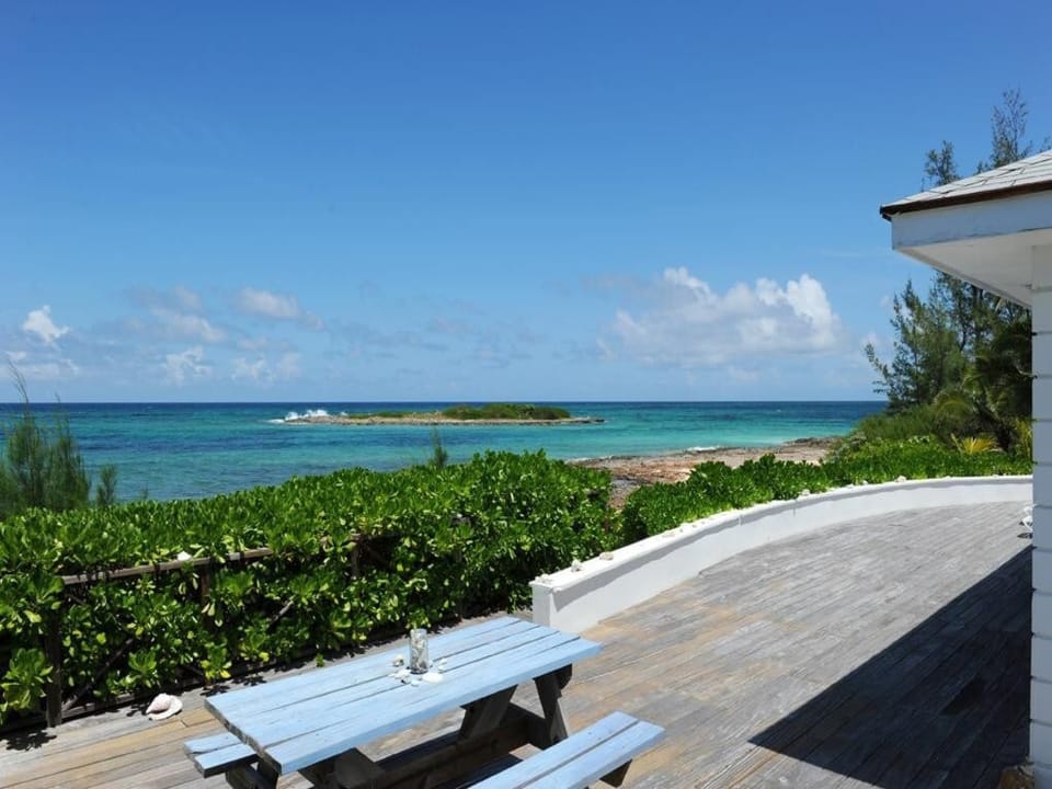 Our huge (1100 square foot) oceanfront deck made of teak.