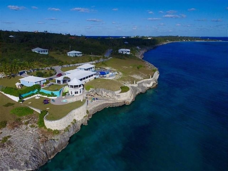 With 400 feet of private ocean frontage, the property is 40 feet above the Caribbean, facing west for the sunset view which can be enjoyed from every part of the property.