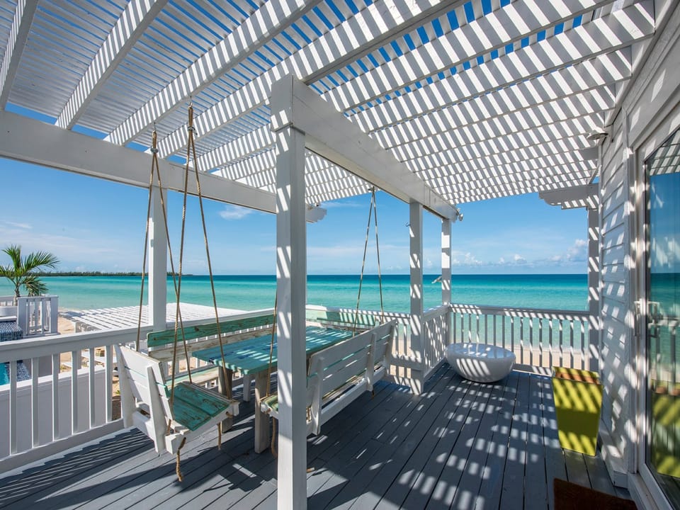 Caribbean SandCastle has a large shaded dining area where you can grill your catch of the day and dine on the water's edge.