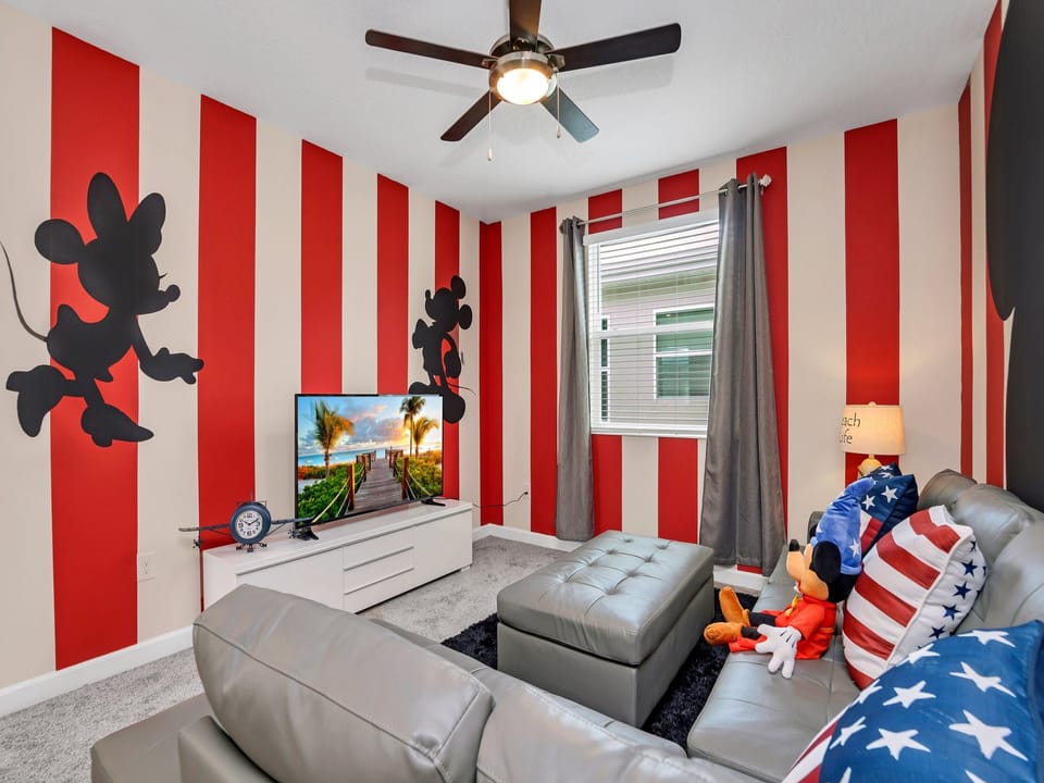 "Mickey mouse" themed- living area