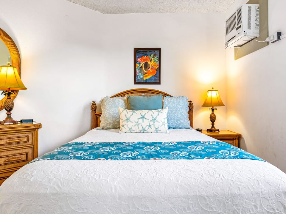Primary bedroom features a comfortable queen bed