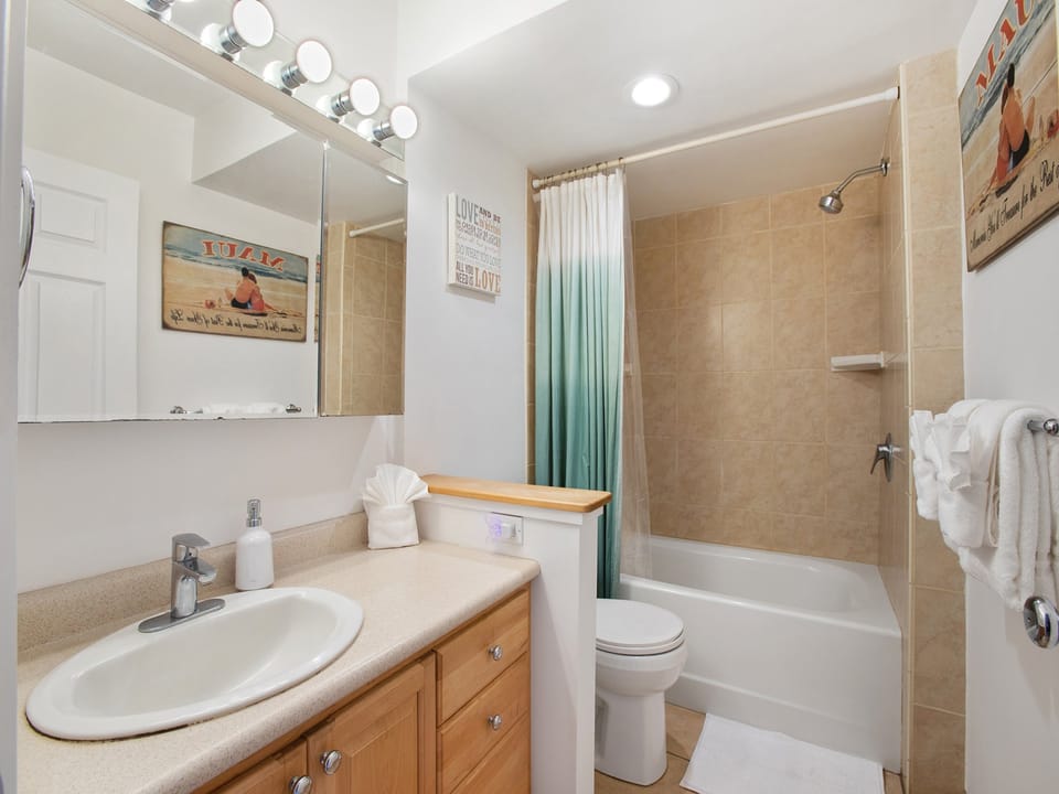 Full size bathroom to help get you ready for whatever is next.