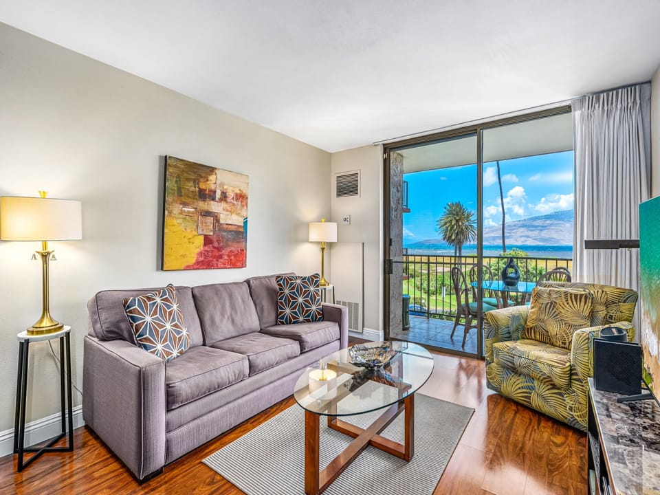 Nicely decorated living room space