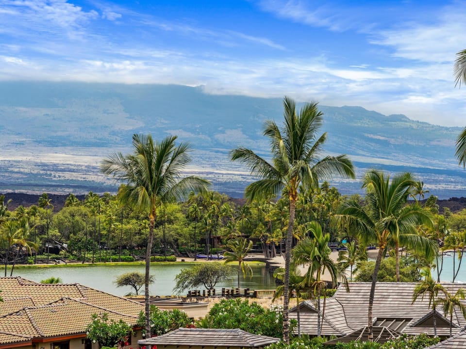 Lanai views of the mountain~ pond and beach