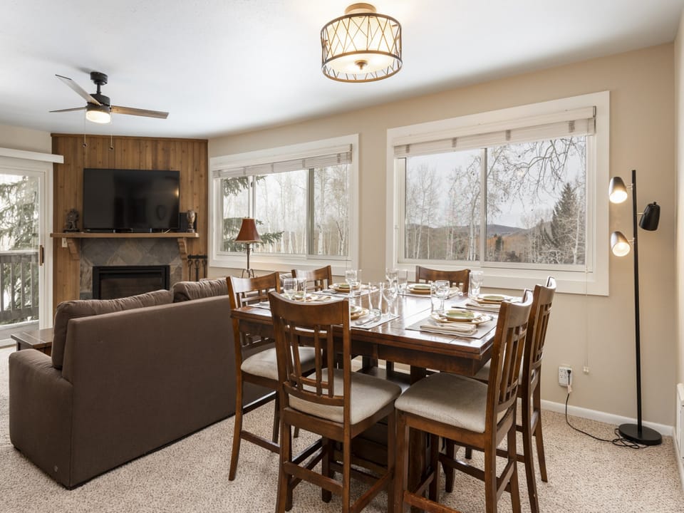 Bright open dining area