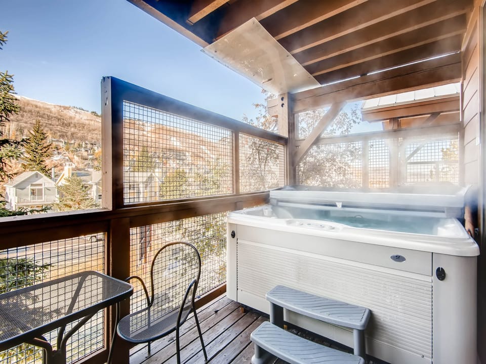 Private deck and new 8-person hot tub