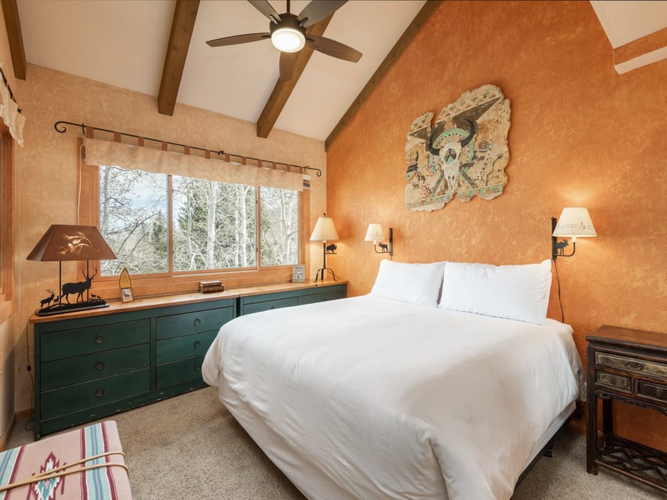 Colorful main bedroom