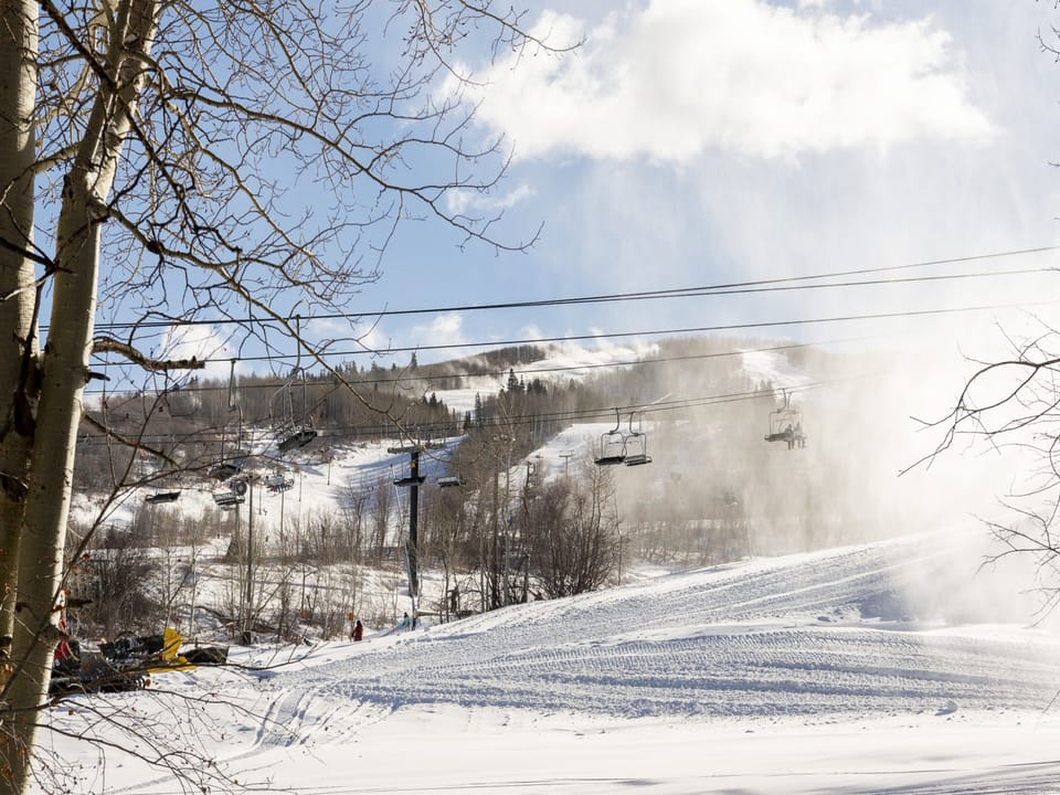 Winter View with the slopes