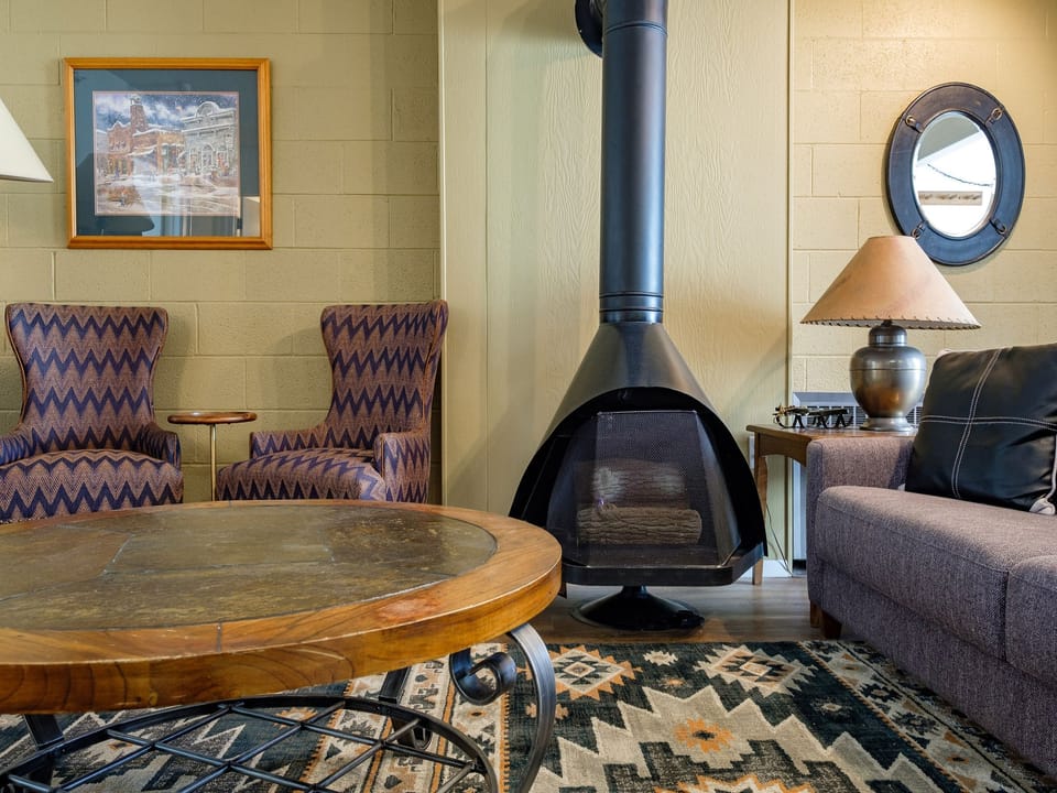 Convenient gas fireplace