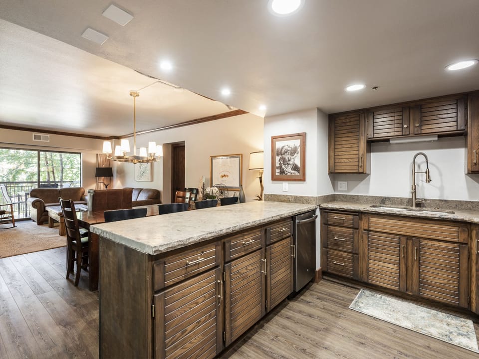 Kitchen is fully equipped with everything you need to cook and dine in