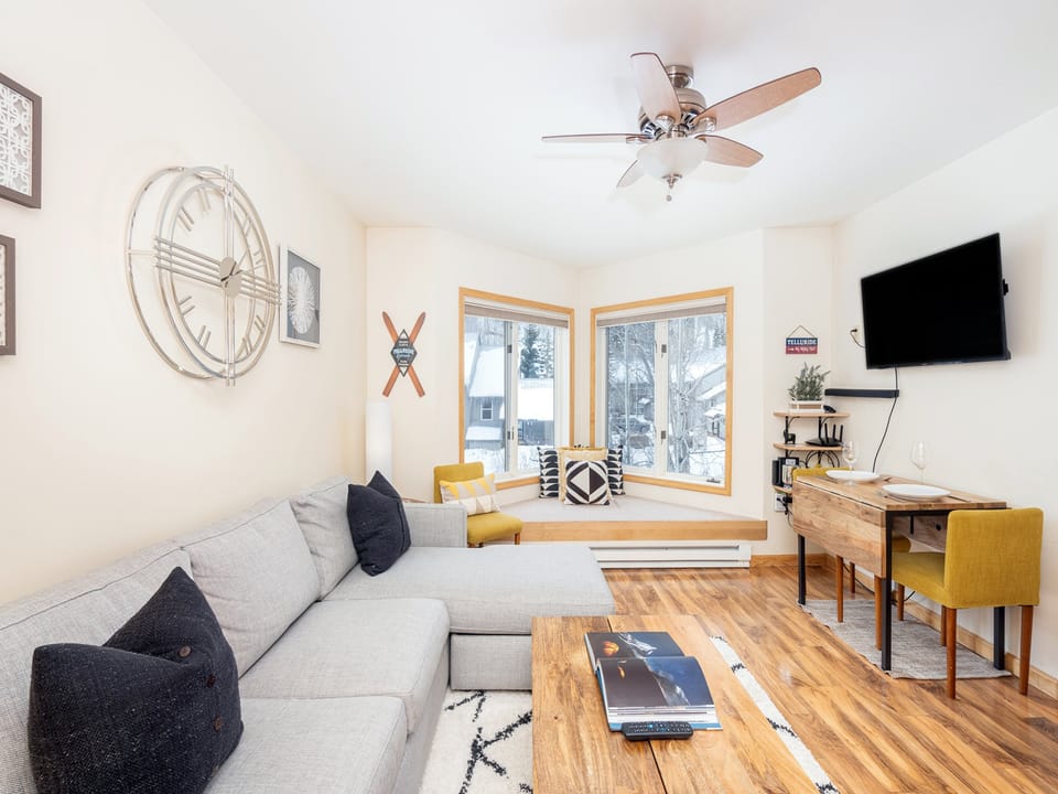 Viking Lodge 213 is a contemporary mountain condo in Telluride town.