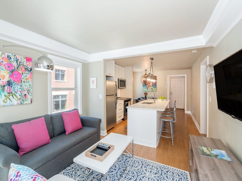 Fall Line 210 - the open plan living room is such a special place to gather for a family, or 2 couples.