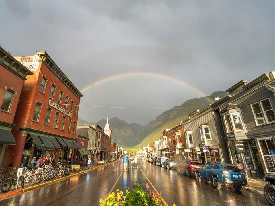 Who can find the pot of gold?? Showers bring beautiful afternoon rainbows all throughout the summer.