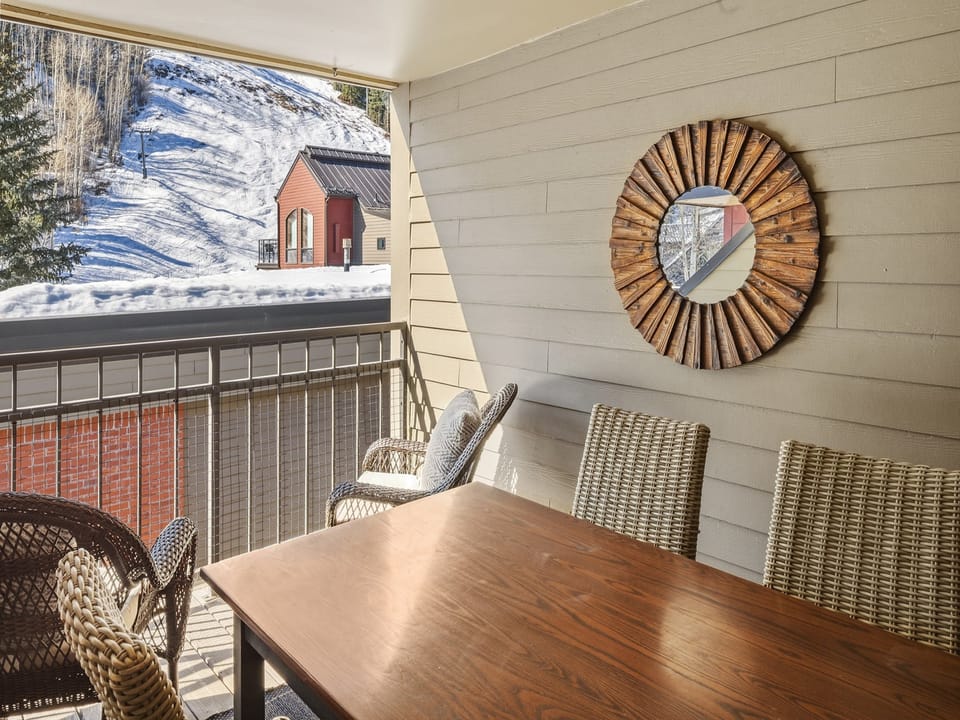 Great place to enjoy the sunset or just watch as skiers come down the hill.