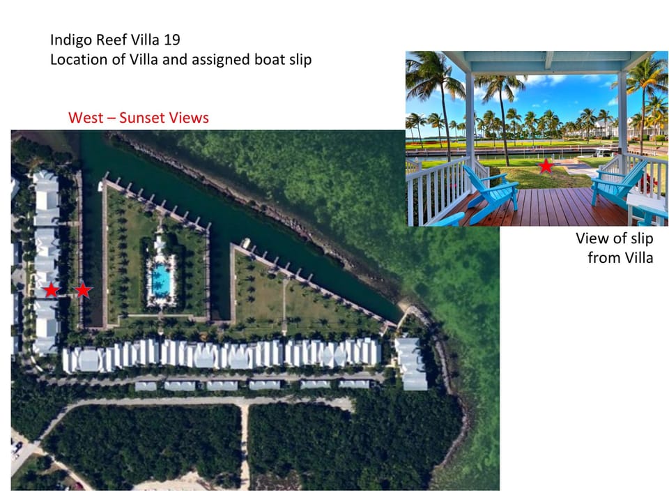 Your own boat slip just down the steps from your porch.