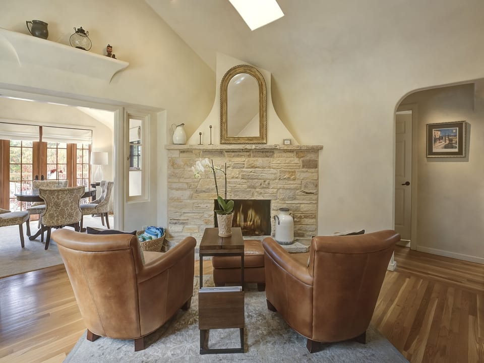 Living Room with a Gas Fireplace