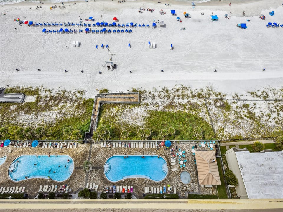 Pools from balcony
