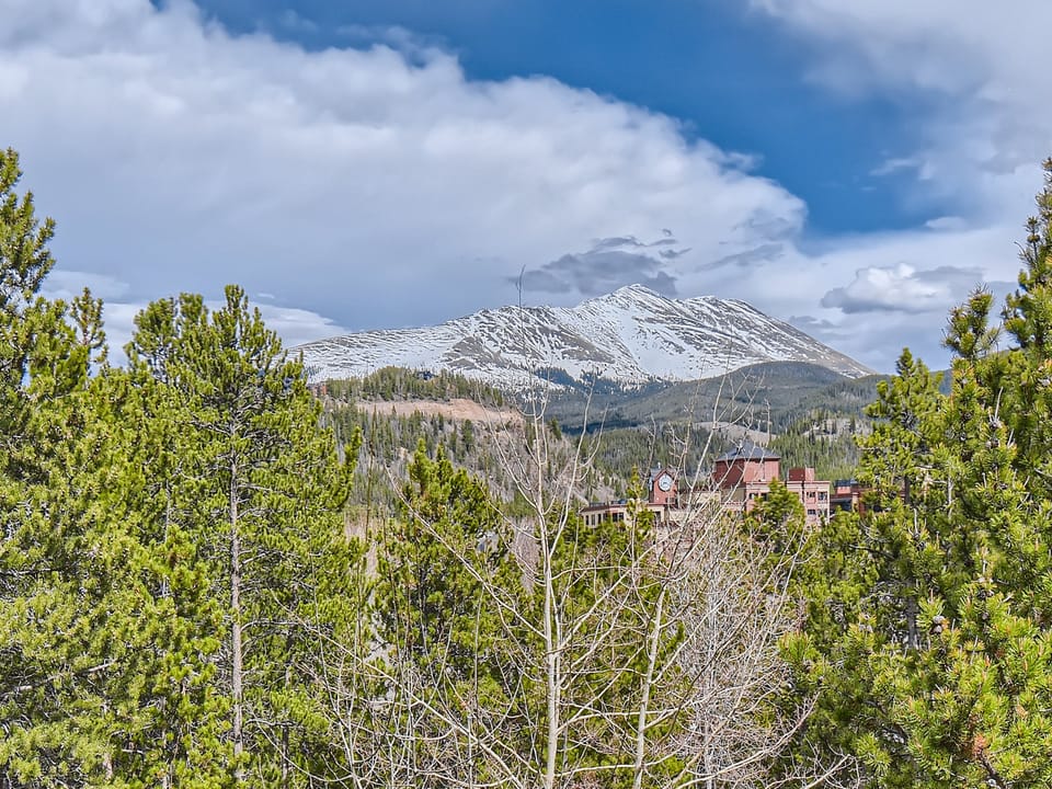 Epic views of Mt Baldy from the upper level deck!