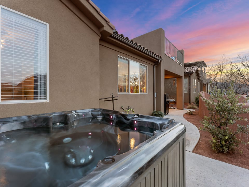 Evening Patio with Private Hot Tub