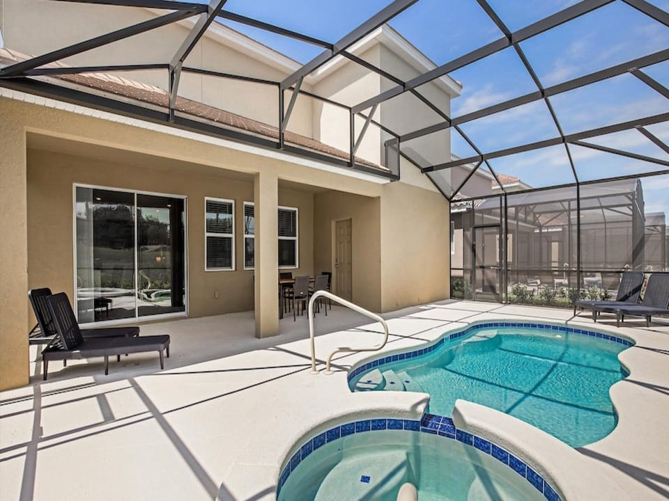 Whew it is hot out there come relax in our private pool and spa