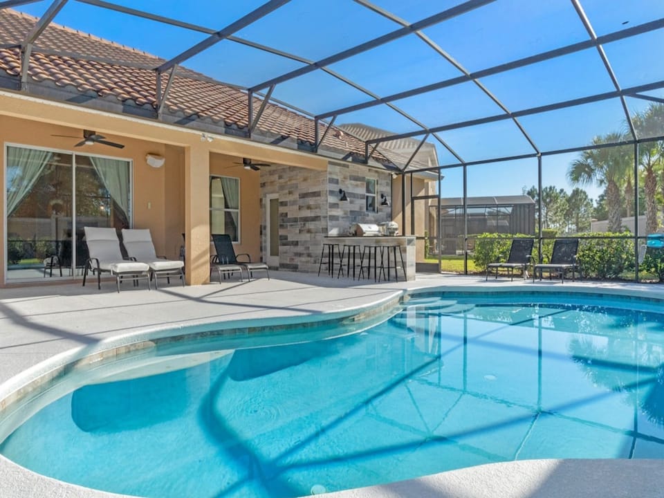Relax in our private, fenced pool
