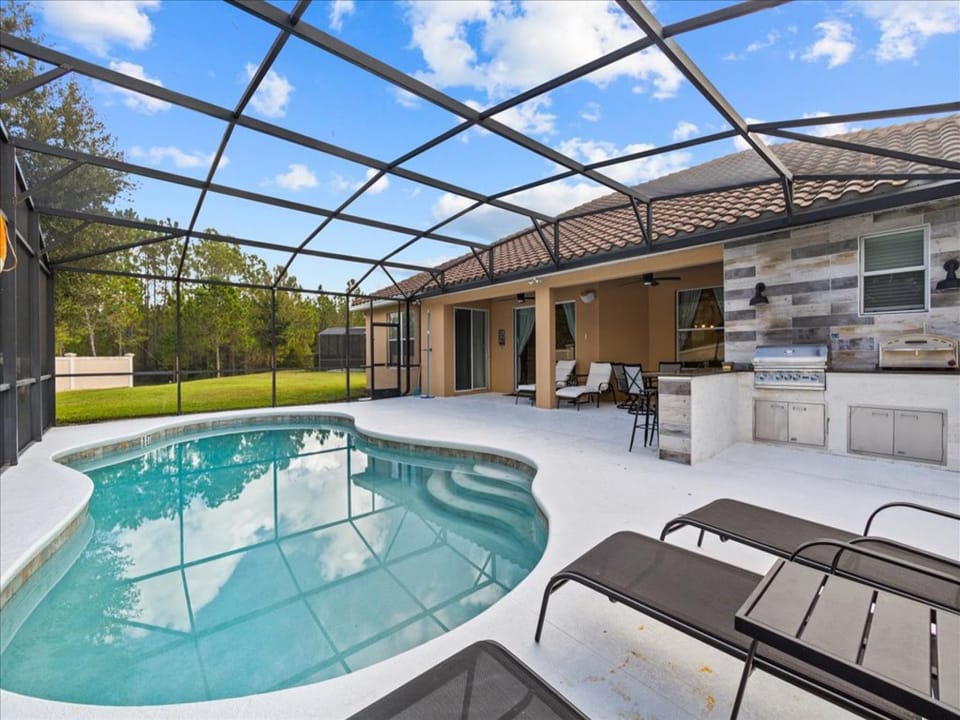Another view of our pool and patio space
