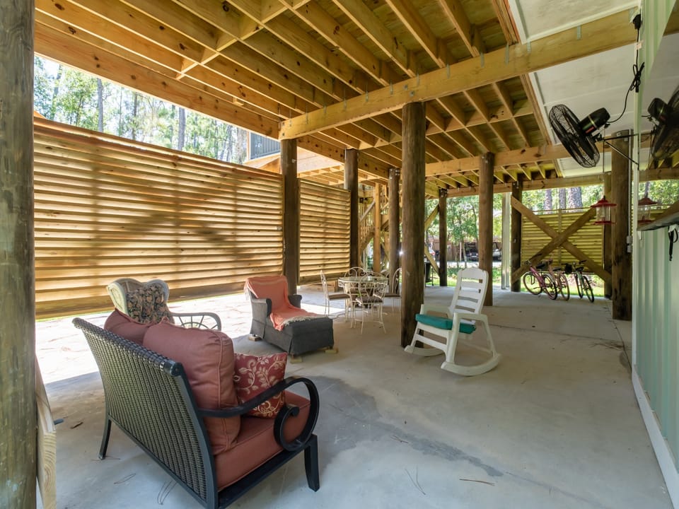 Outdoor Seating Area with Fan