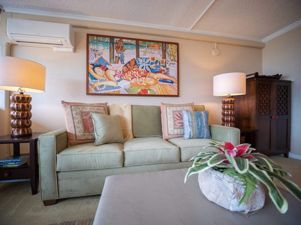 Living room features AC to keep nice & cool