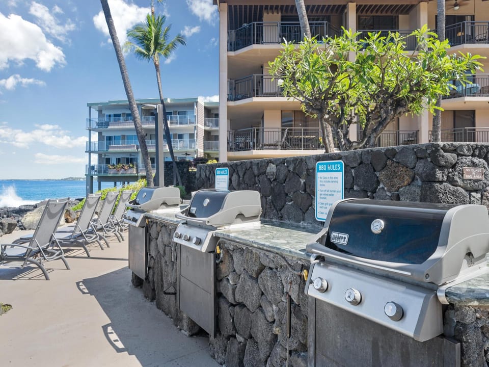 Grill ocean front and enjoy dinner outside