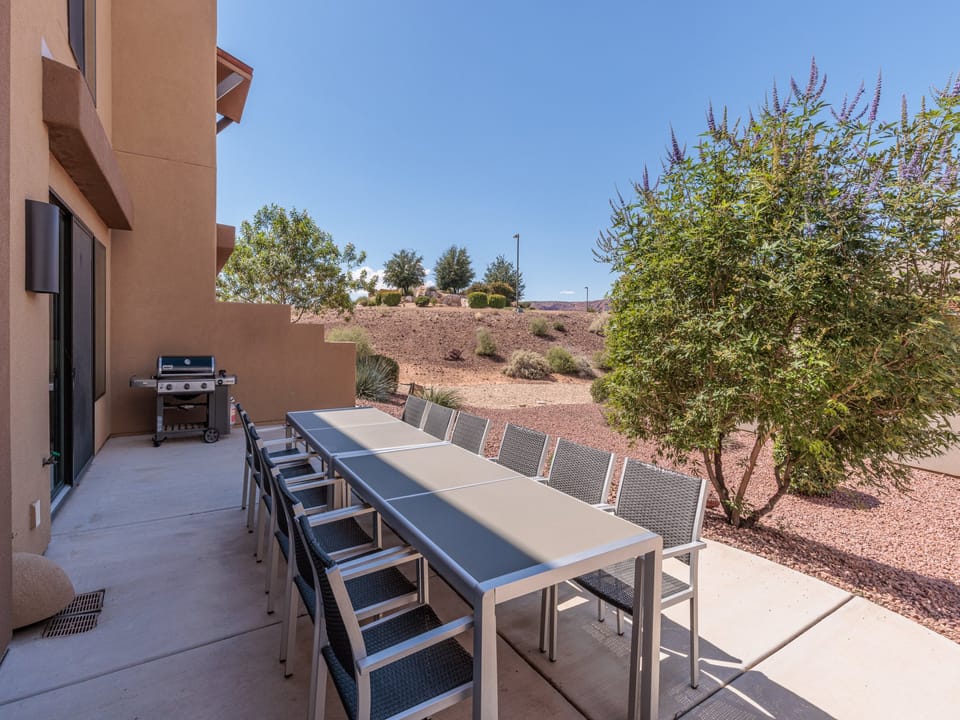 Back Patio Seating and Grill