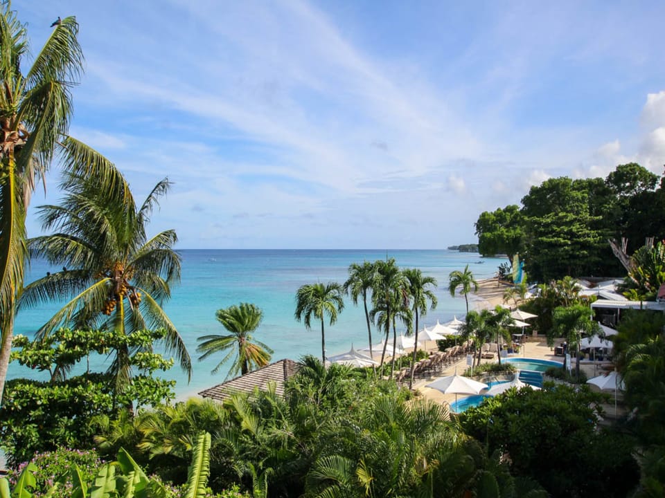 Looking over to Payne's Bay - a famous beach in Barbados