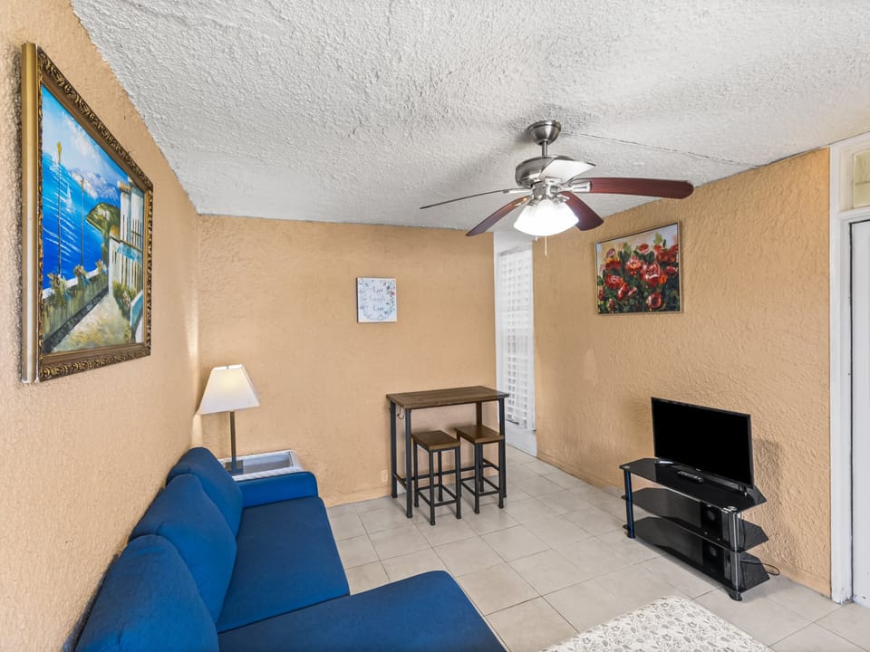One complete condominium with all the furnishings and comforts. Your balcony overlooks the eighth-foot pool just a few feet from your doorstep. There are restaurants that specialize in local, Latin, and Caribbean food within walking distance—plenty of free onsite parking.