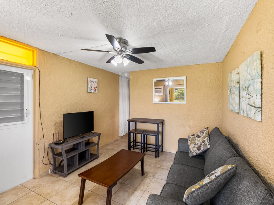One complete condominium with all the furnishings and comforts. Your balcony overlooks the eighth-foot pool just a few feet from your doorstep. There are restaurants that specialize in local, Latin, and Caribbean food within walking distance—plenty of free onsite parking.