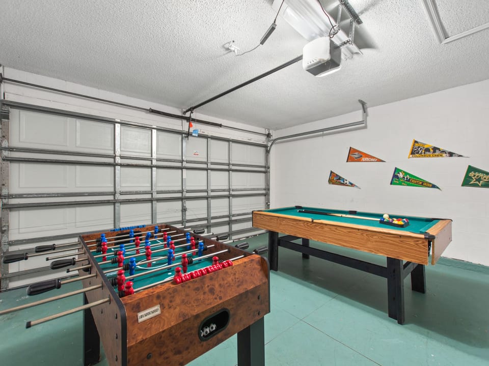 Garage games room